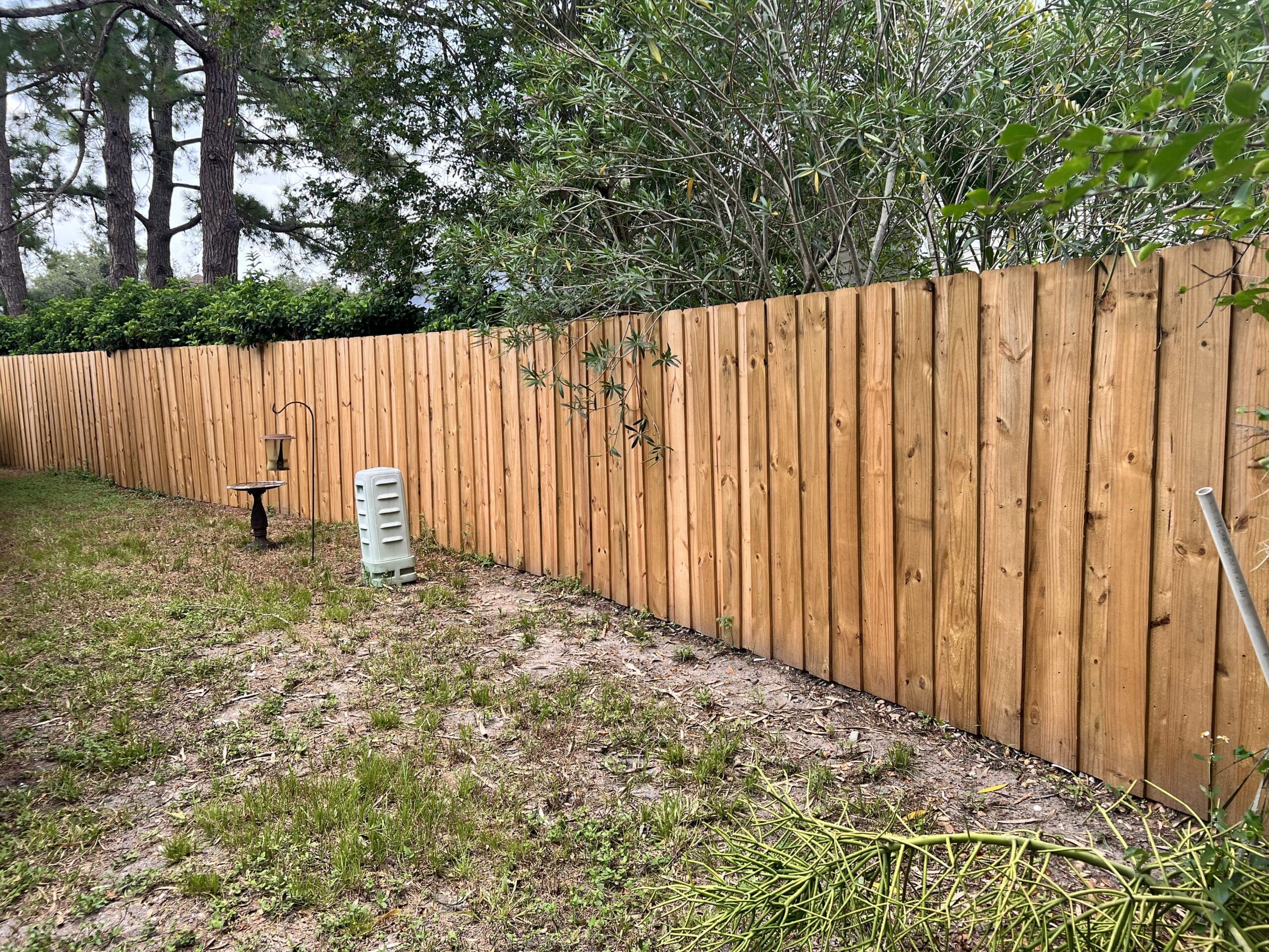 wood picket fence