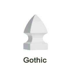 Gothic vinyl fence cap