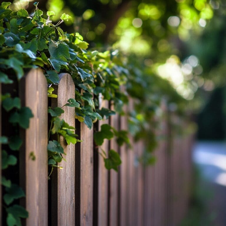 wooden picket fence for style